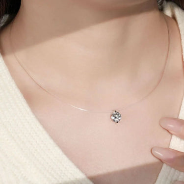 1 Carat Moissanite 925 Sterling Silver Necklace - Coolpeacock